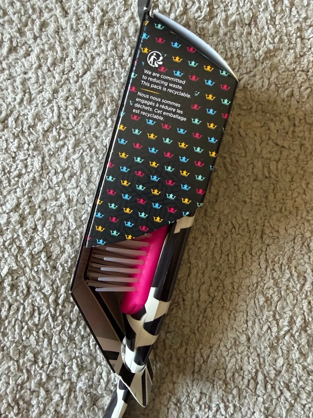 NWT!! Denman Cow Print Brush